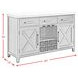 Edge Light Gray and Espresso 2 Door Server