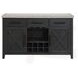 Edge Light Gray and Espresso 2 Door Server