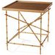 Alexa Hampton Brown and Gold Square Side Table