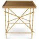 Alexa Hampton Brown and Gold Square Side Table