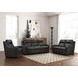 Ayden Elway Dark Gray Leather Power Reclining Living Room Set with Power Headrest and Power Lumbar