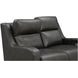 Ayden Elway Dark Gray Leather 60" Power Reclining Loveseat with Power Headrests and Power Lumbar