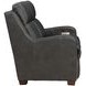 Ayden Elway Dark Gray Leather 60" Power Reclining Loveseat with Power Headrests and Power Lumbar