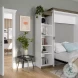Orion White And Walnut Grey 20" Narrow Shelving Unit