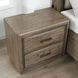Sonoma Gray 2 Drawers Nightstand with USB Charging and Power Outlet
