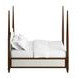 Eave Brown and White Upholstered Queen Poster Bed