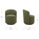 Sylvie Green Upholstered Outdoor Swivel Dining Chair
