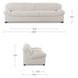 Halston Flecked Oat 87" Sofa