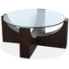 Beckham Rustic Tavern Round Glass Top Occassional Table Set