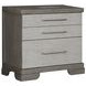 B00913 Water White And Light Taupe Nightstand with LED Lighting