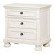 B01163 White 3 Drawer Nightstand with USB Charging