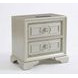 B01209 Silver Paint Nightstand with LED Lighting