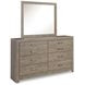 Culverbach Gray 6 Drawer Dresser and Rectangular Mirror
