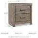 Culverbach Gray 2 Drawer Nightstand