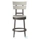 Wilson White And Middle Gray 24" Swivel Stool with Back