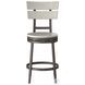 Wilson White And Middle Gray 30" Swivel Stool with Back