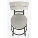 Wilson White And Middle Gray 24" Swivel Stool with Back