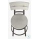Wilson White And Middle Gray 30" Swivel Stool with Back