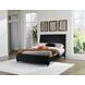 Danziar Matte Black Queen Panel Headboard
