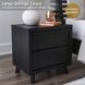 Danziar Black 2 Drawer Nightstand