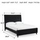 Danziar Black Queen Panel Bed