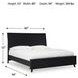 Danziar Black King Panel Bed