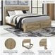 Hyanna Tan King Storage Platform Bed
