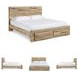 Hyanna Tan Queen Storage Platform Bed