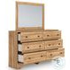 Galletyn Warm Brown Dresser with Mirror