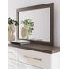 Nendalane White and Brown 6 Drawer Dresser with Rectangular Mirror