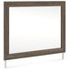 Nendalane White and Brown 6 Drawer Dresser with Rectangular Mirror