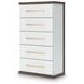 Nendalane Brown and White 5 Drawer Chest