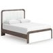 Nendalane White and Brown Upholstered Bedroom Set with LED