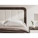 Nendalane White and Brown Queen Upholstered Bed with LED