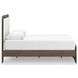 Nendalane White and Brown Queen Upholstered Bed with LED