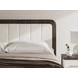 Nendalane White and Brown King Upholstered Bed with LED