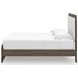 Nendalane White and Brown King Upholstered Bed with LED