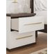 Nendalane Brown and White 2 Drawer Nightstand with USB Charging