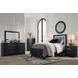 Raechalla Black Twin Upholstered Panel Bed with LED