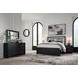 Raechalla Black 6 Drawer Dresser and Rectangular Mirror