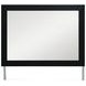 Raechalla Matte Black Rectangular Dresser Mirror