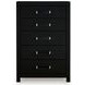 Raechalla Matte Black 5 Drawer Chest