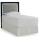 Marzoni Black and Gray Twin Upholstered Panel Headboard