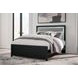 Raechalla Black Queen Upholstered Panel Bed with LED