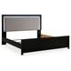 Raechalla Black King Upholstered Panel Bed with LED