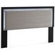 Marzoni Black and Gray King Upholstered Panel Headboard