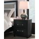 Raechalla Matte Black 2 Drawer Nightstand
