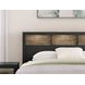Ryderton Warm Gray and Matte Black King Bookcase Headboard with LED