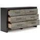 Ryderton Black and Gray Panel Bookcase Bedroom Set