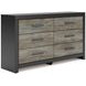 Ryderton Black and Gray Panel Bookcase Bedroom Set